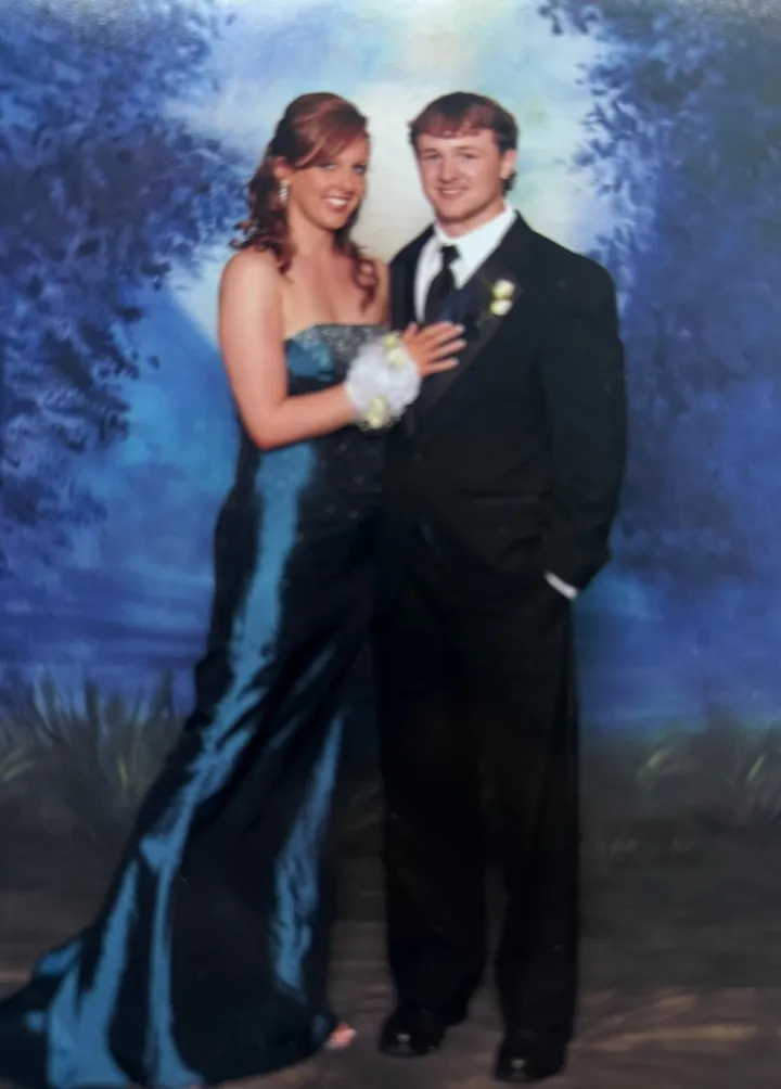 Ryan and Brittany dressed up for prom in 2009